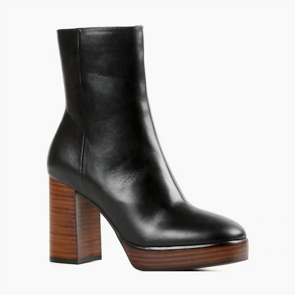 NEW ALL BLACK women's sleek glamour boot in black/brown